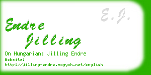 endre jilling business card